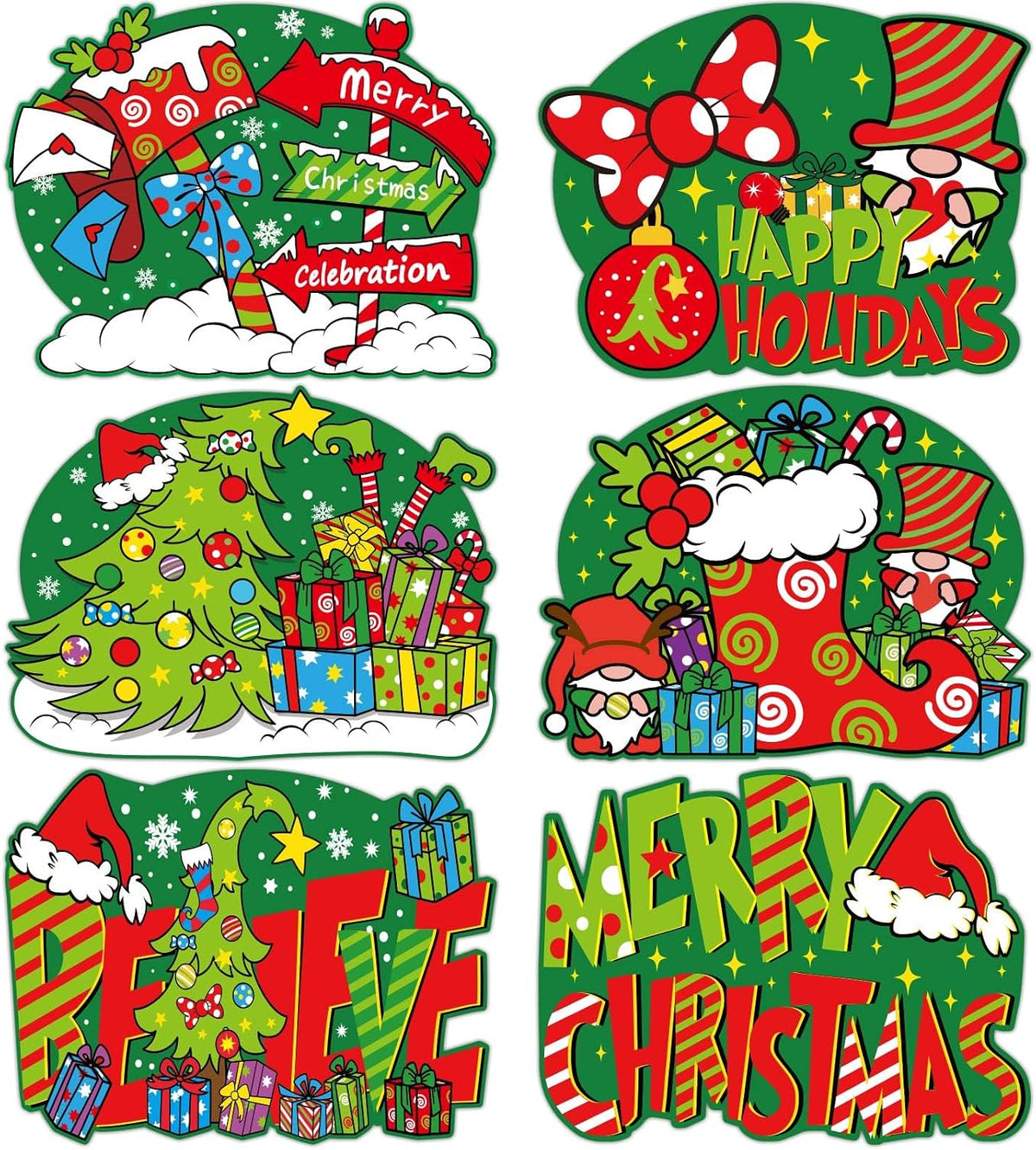 Christmas Placemats Set of 6 – Retro Gingerbread – view 8