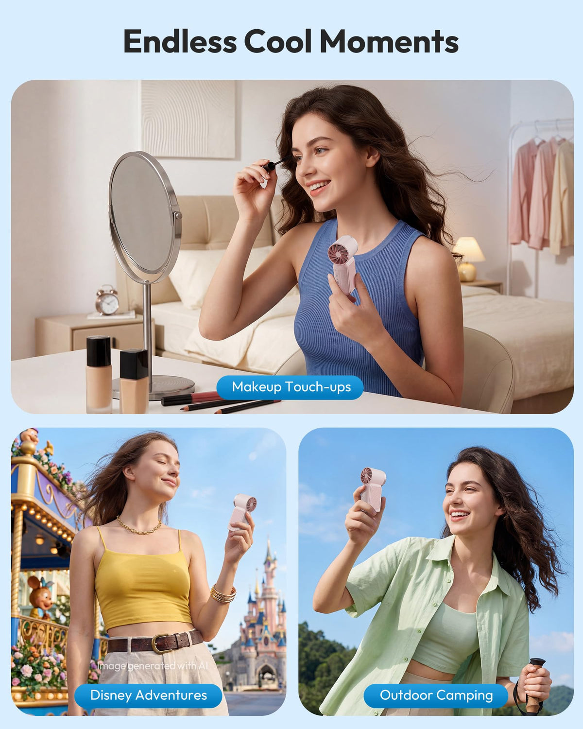 Mini Handheld Fan – 16,900 RPM, Rechargeable