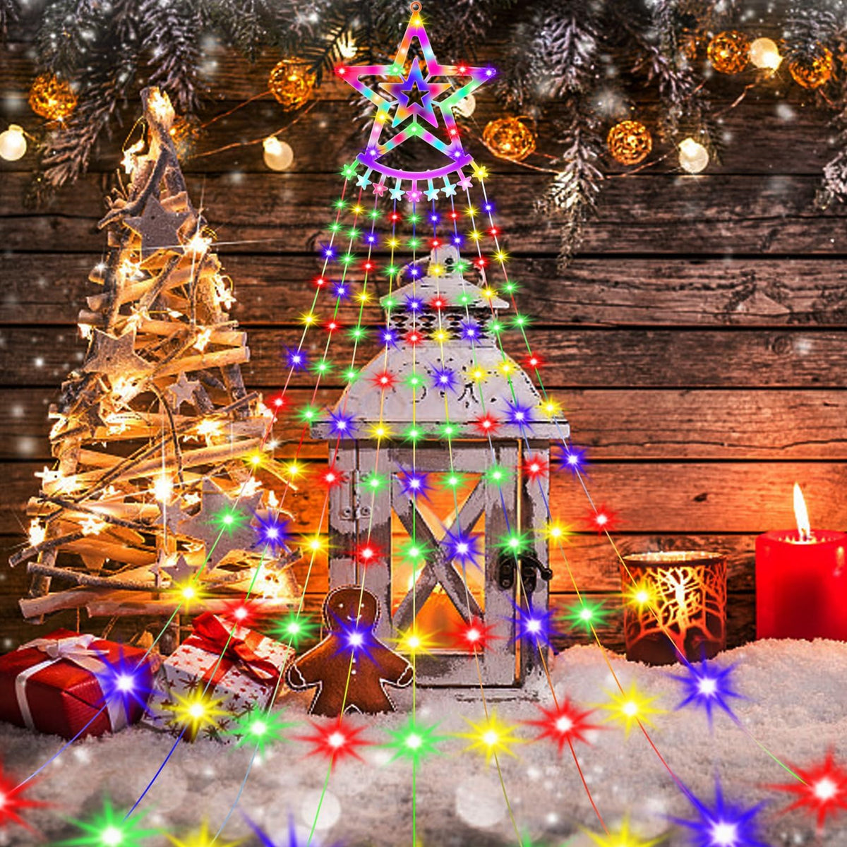 Waterfall Christmas String Lights – 360 LED – view 5
