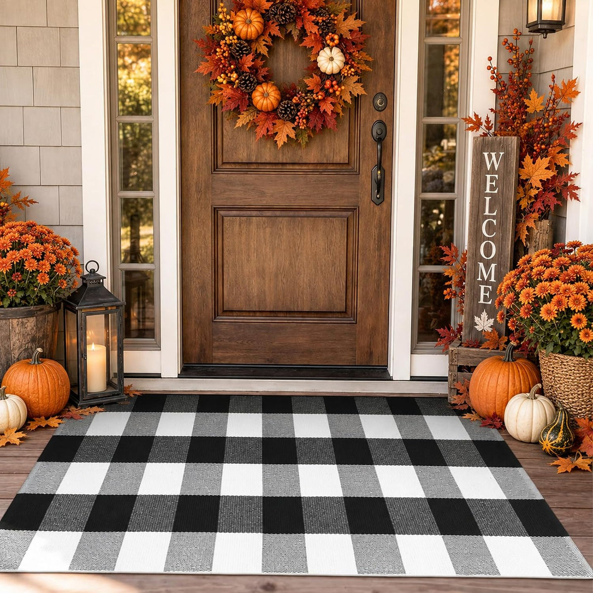 Buffalo Plaid Christmas Door Mat & Runner – view 13