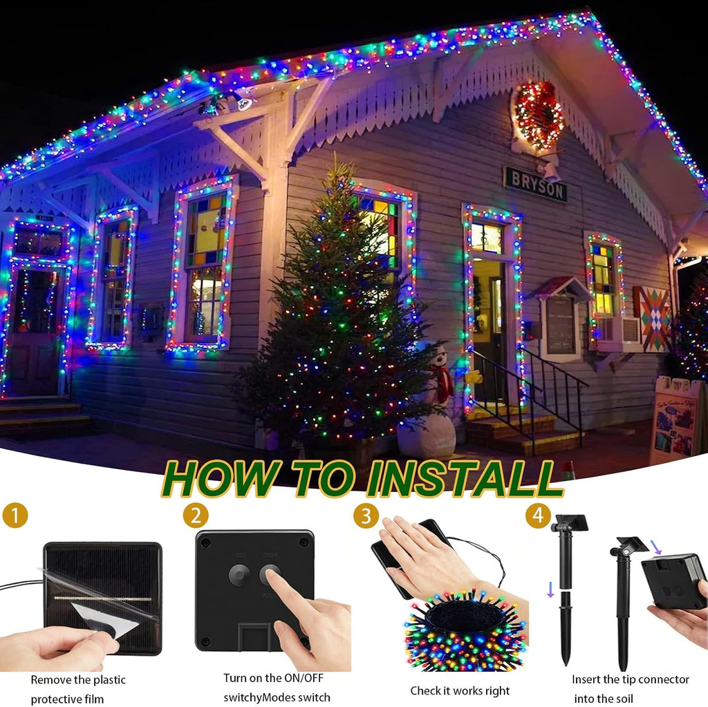Solar Christmas String Lights – 12 m, 100 LED (1 or 2 Pack) – view 6