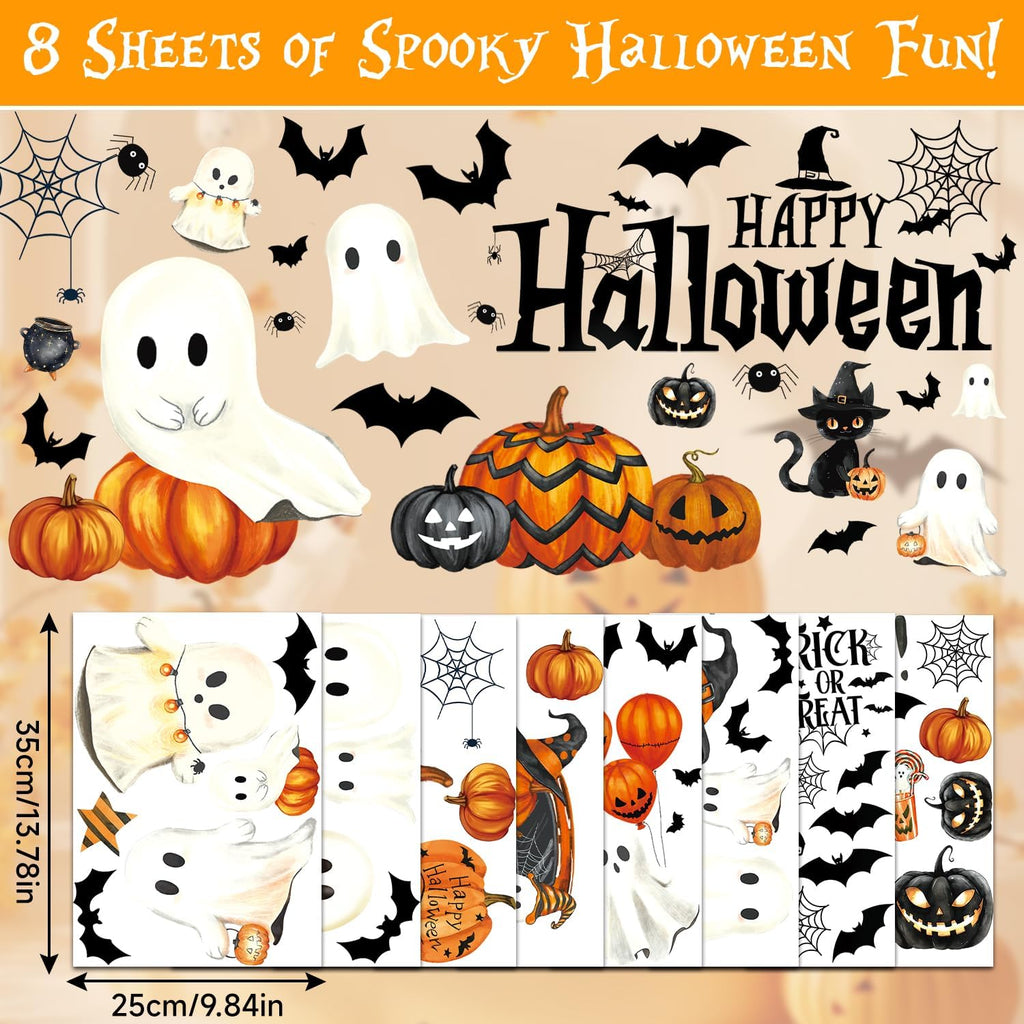 Halloween Window Clings – 134 Piece Sticker Set – view 3