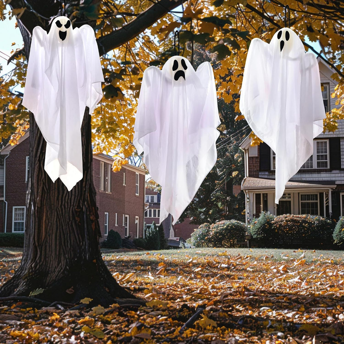 Hanging Flying Ghosts – 3 Pack Halloween Decorations – view 6