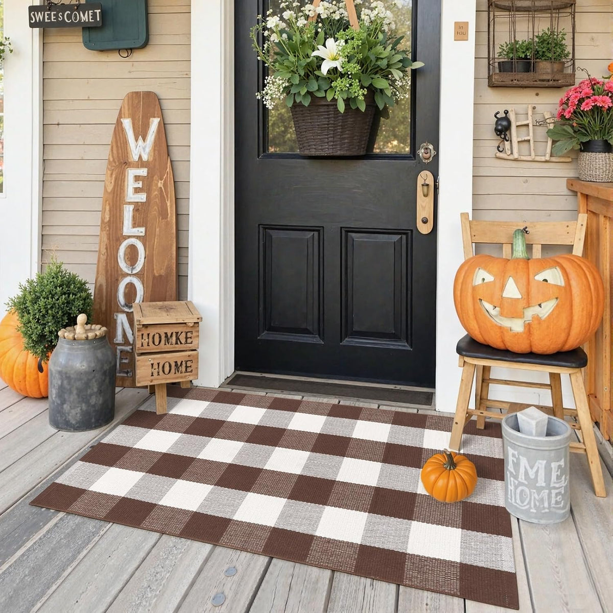Buffalo Plaid Christmas Door Mat & Runner – view 14