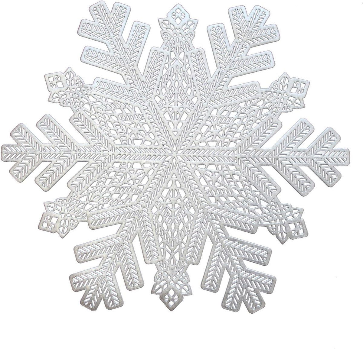 Silver Snowflake Vinyl Placemats – Set of 6 – view 2