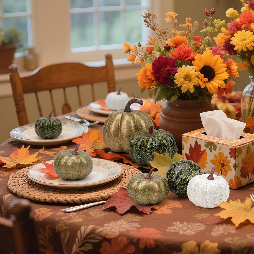 Artificial Foam Pumpkins – 8 Piece Assorted Set – view 6