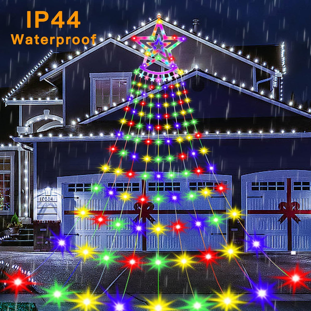 Waterfall Christmas String Lights – 360 LED – view 4
