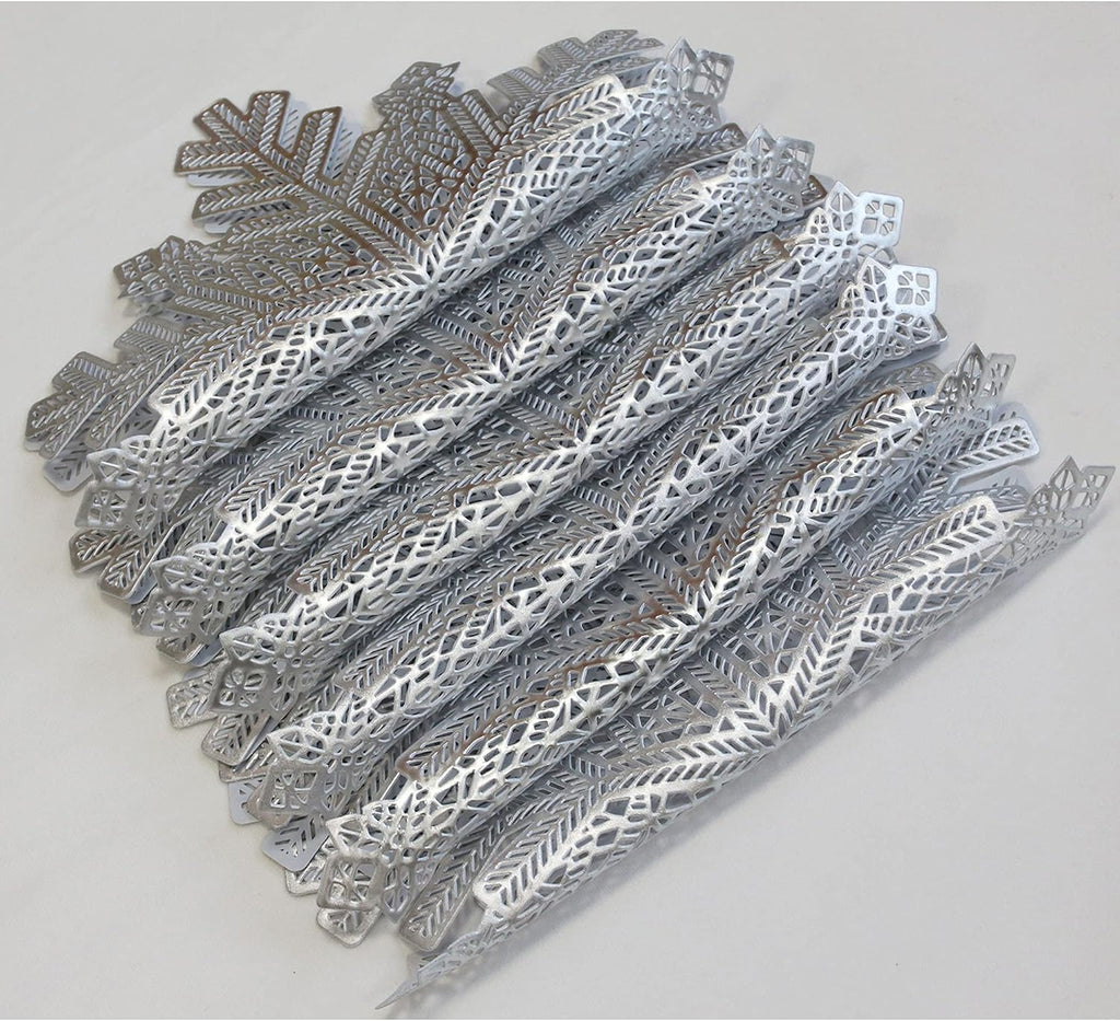 Silver Snowflake Vinyl Placemats – Set of 6 – view 6