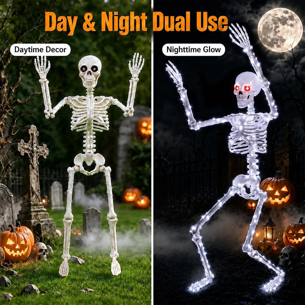 Light-Up Skeletons – 2 Pack 90 cm Outdoor Halloween Decoration – view 3