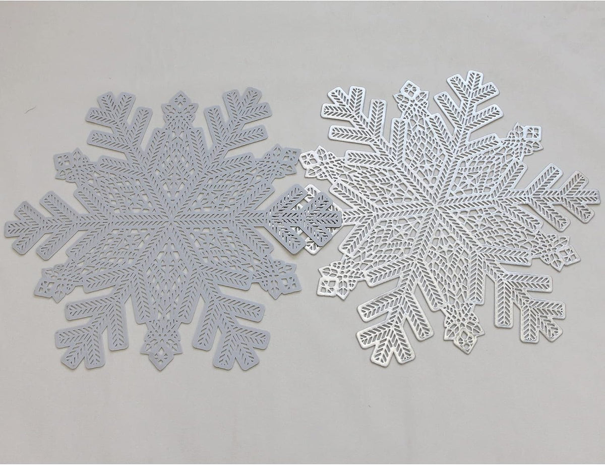 Silver Snowflake Vinyl Placemats – Set of 6 – view 5