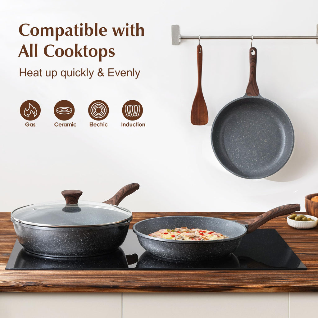 SENSARTE Non-Stick Swiss Granite Frying Pan