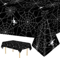 Spider Web Halloween Tablecloth – 2 Pack Plastic Table Covers