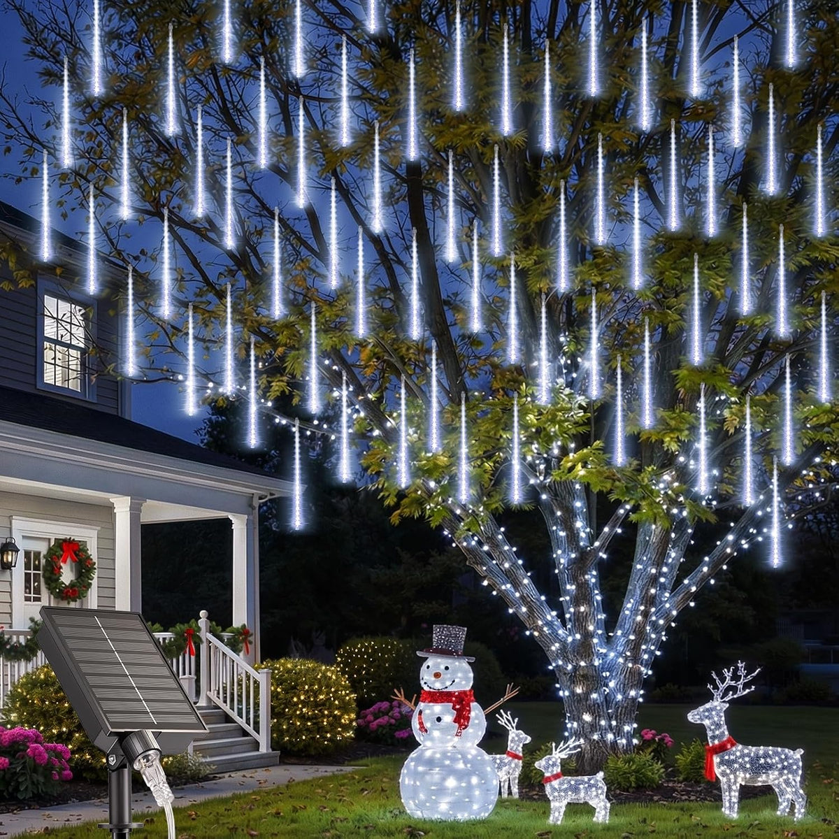 Solar Meteor Shower Christmas Lights – 8 Tube – view 10