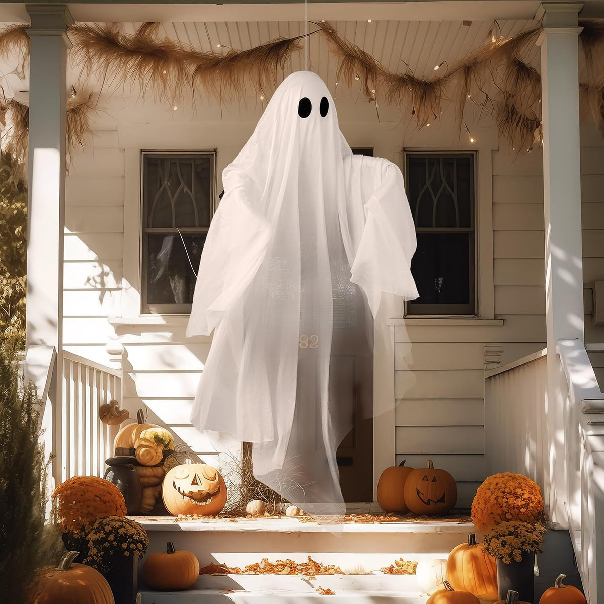 Light-Up Hanging Ghost – 120 cm Halloween Decoration – view 5