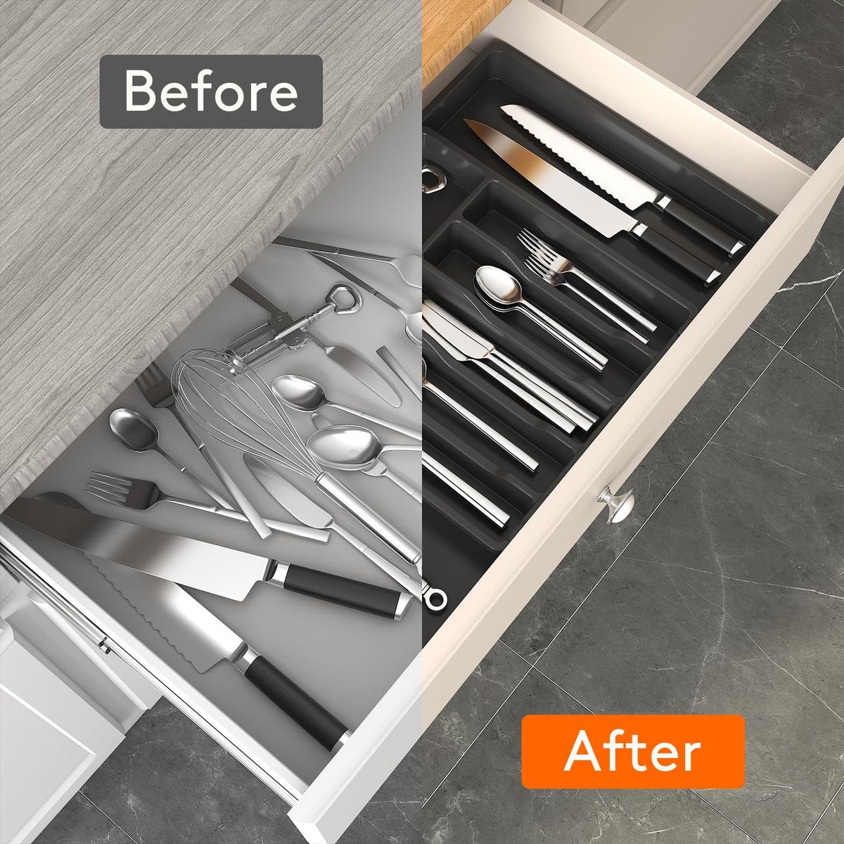 Expandable Cutlery Drawer Organiser – Extra Large