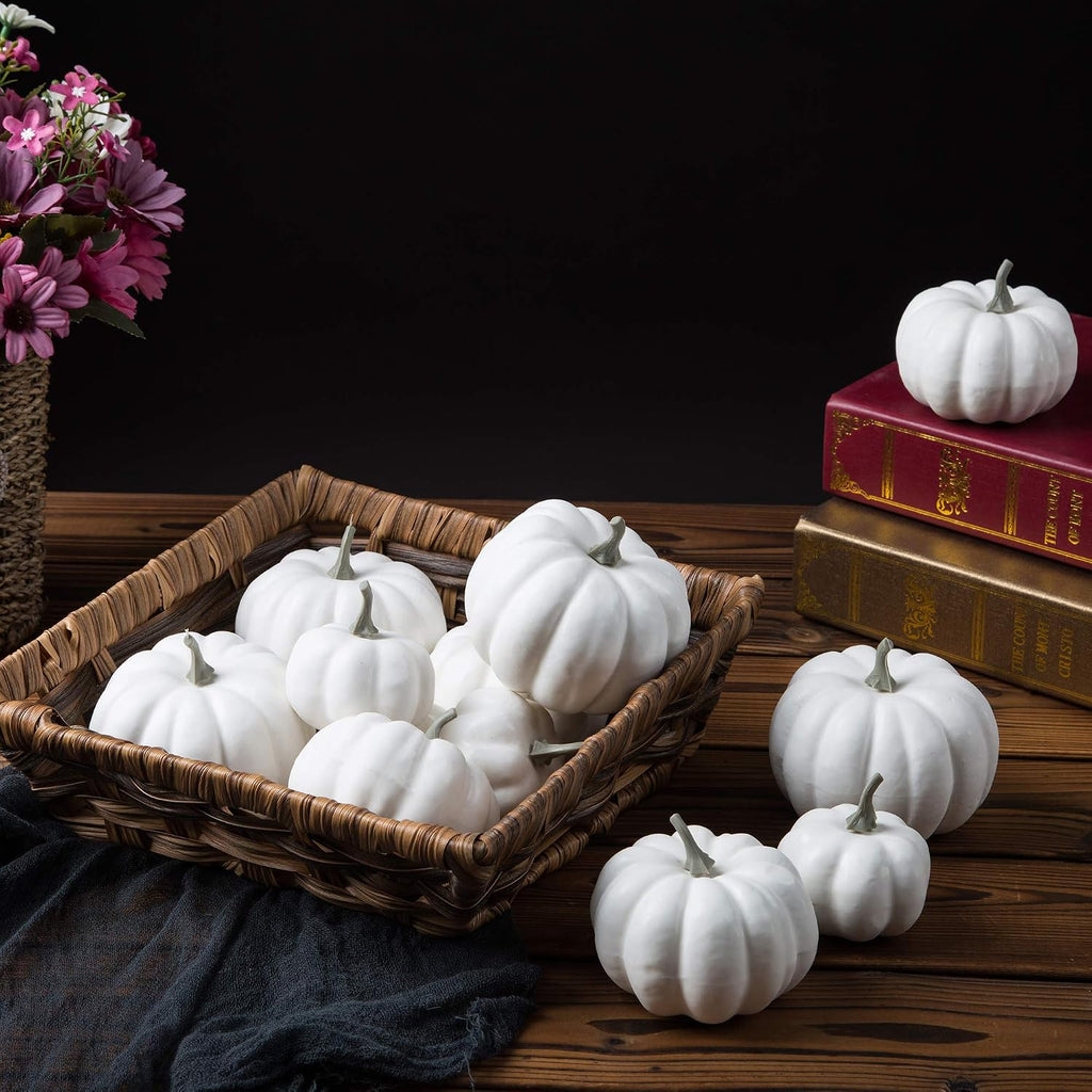 Mini Artificial Pumpkins – 12 Pack – view 2