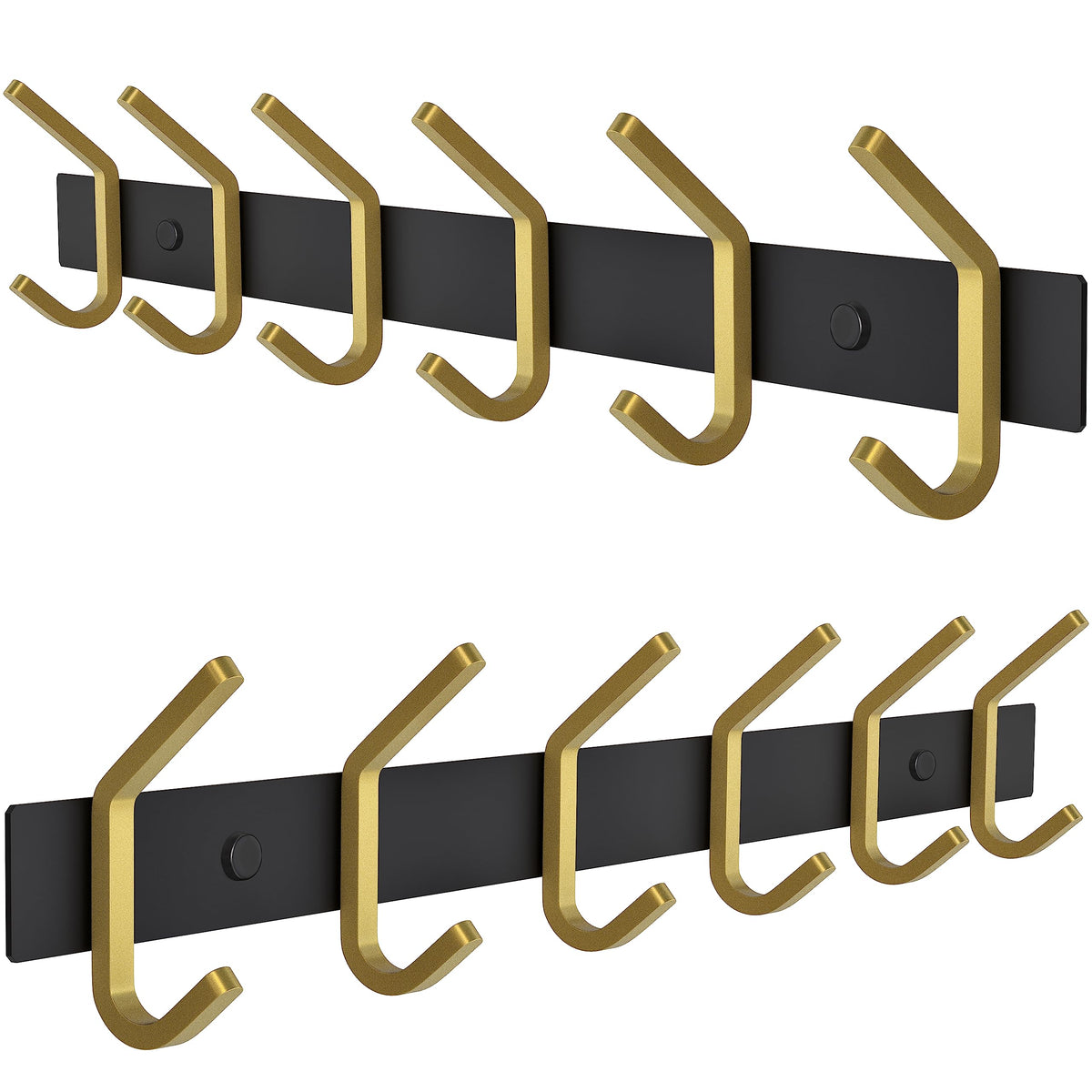 Brushed Stainless Steel Wall Coat Rack – Double Hooks