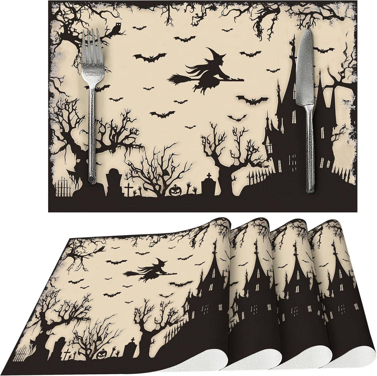 Halloween Castle Placemats – Set of 4