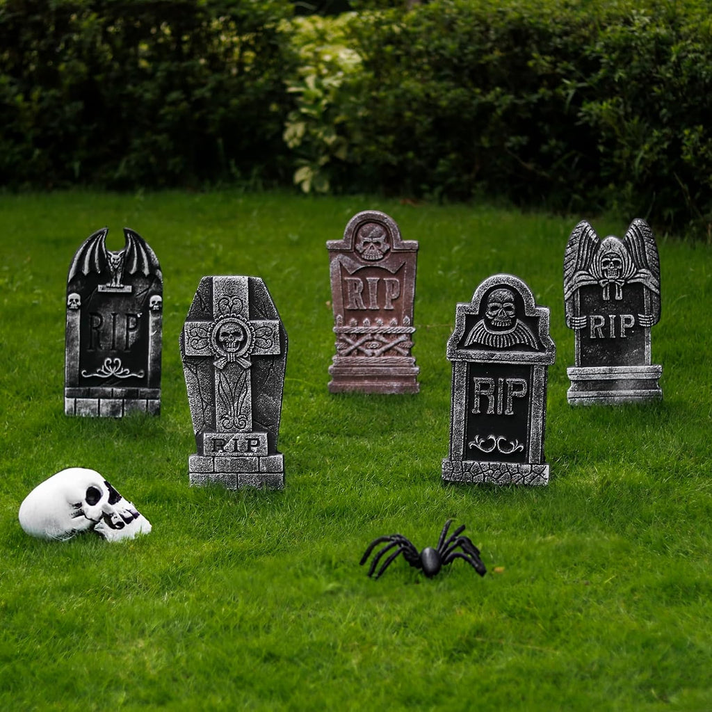 Foam Graveyard Tombstones – 5 Piece Halloween Set – view 8