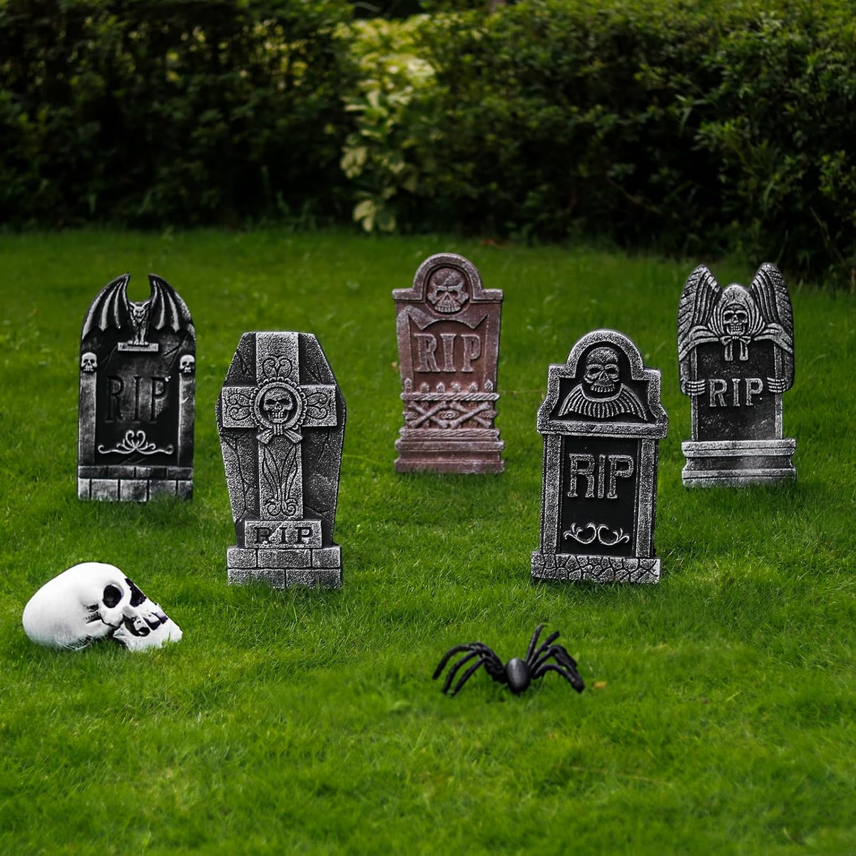 Foam Graveyard Tombstones – 5 Piece Halloween Set – view 8