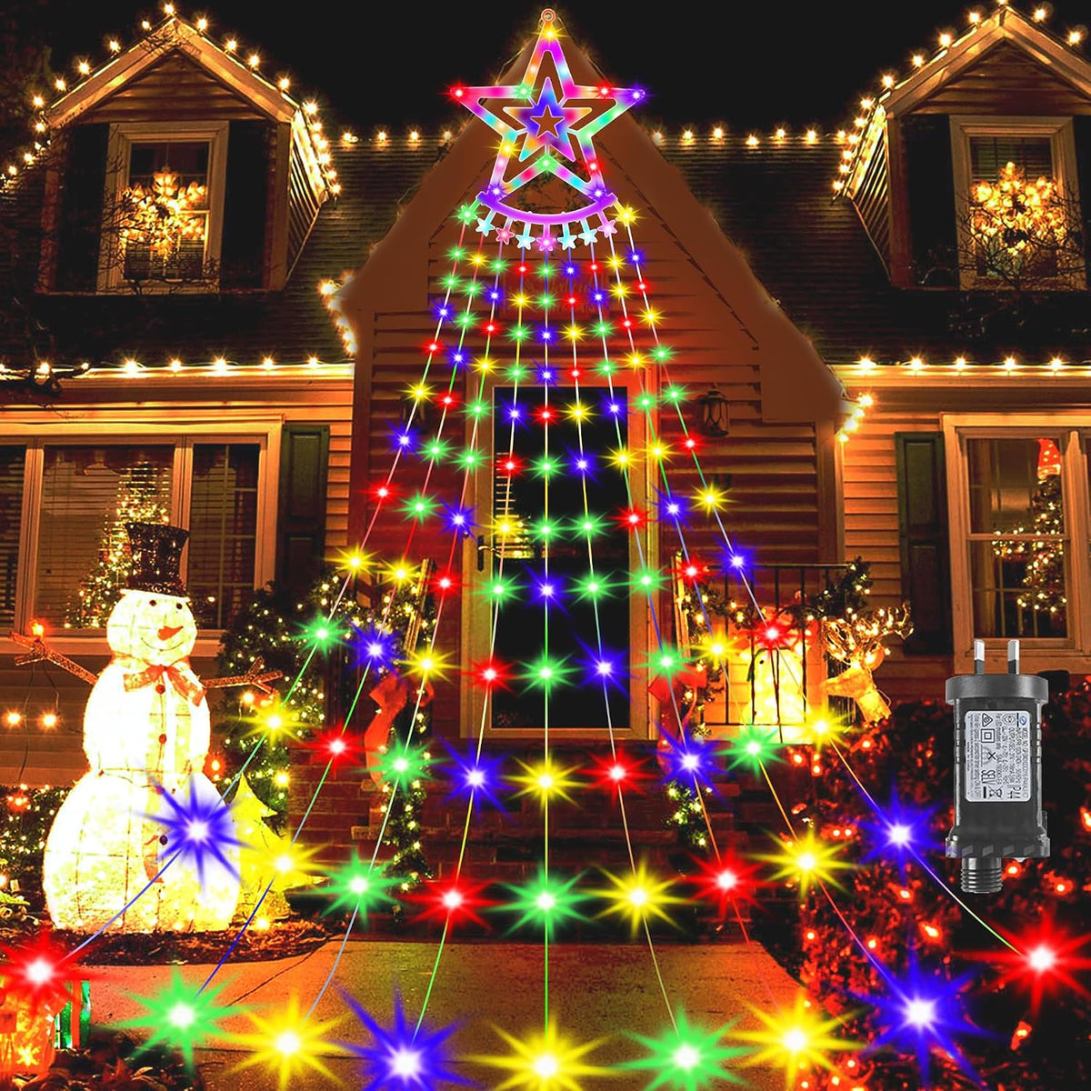 Waterfall Christmas String Lights – 360 LED