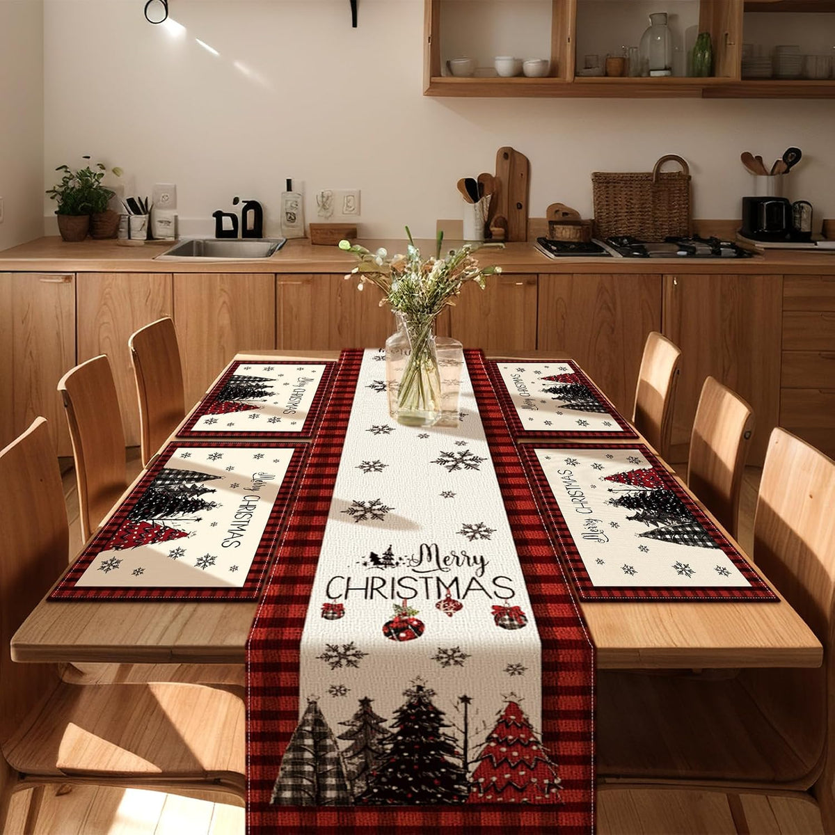 Christmas Table Runner & Placemats Set – 7 Piece – view 3
