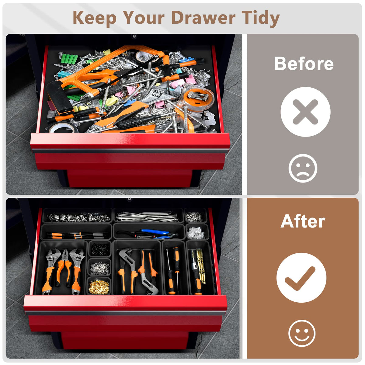 Drawer Organiser Tray Set – 69 Pieces, 5 Sizes