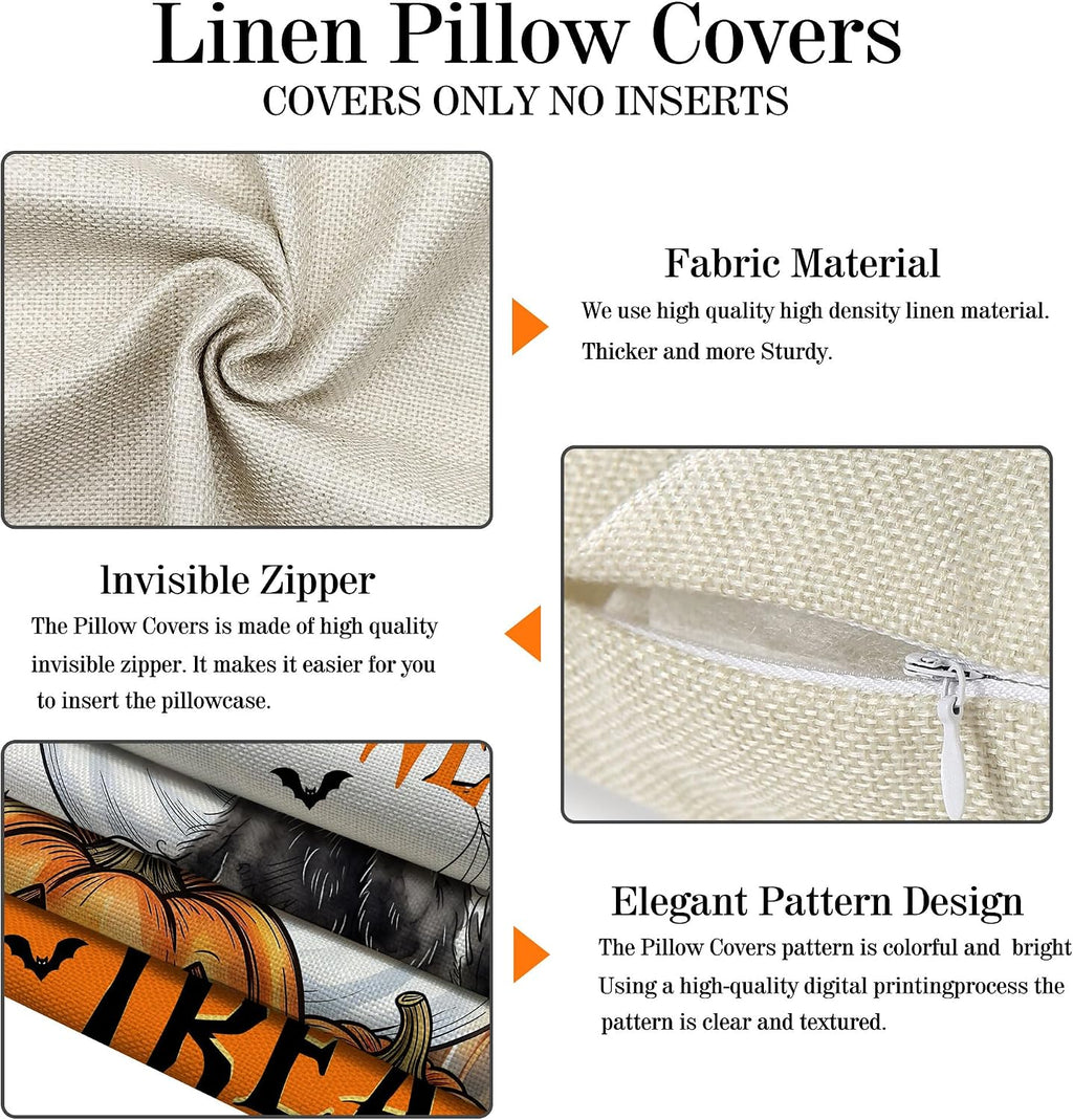 Halloween Cushion Covers – Trick or Treat Throw Pillow Covers – view 3