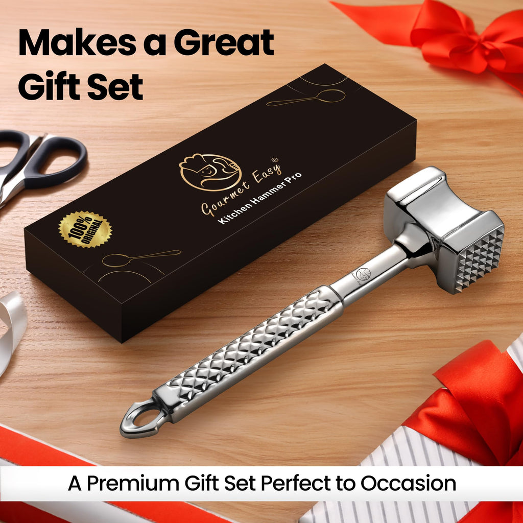 Stainless Steel Meat Tenderiser Mallet – Dual-Sided