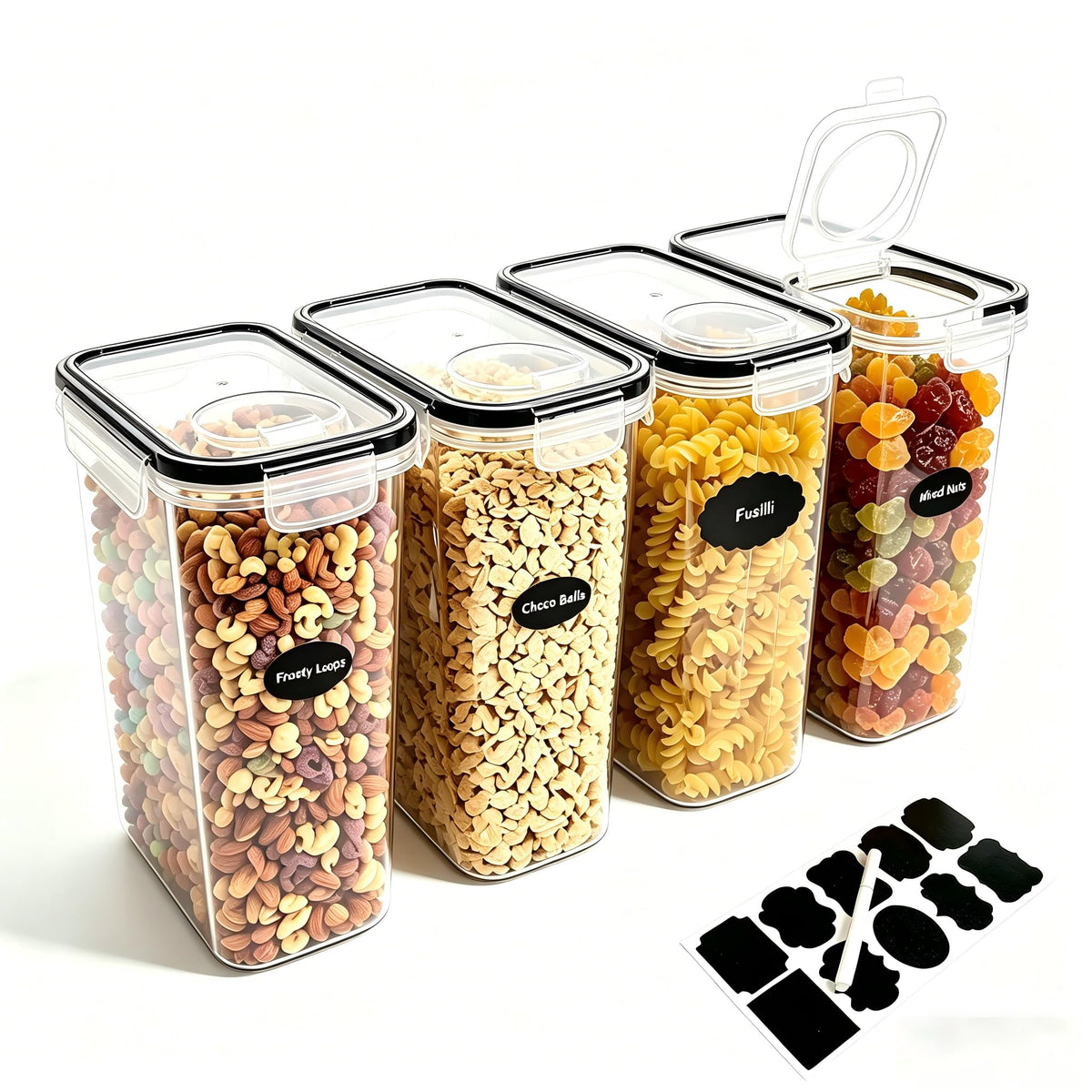 Airtight Pantry Storage Containers Set with Labels