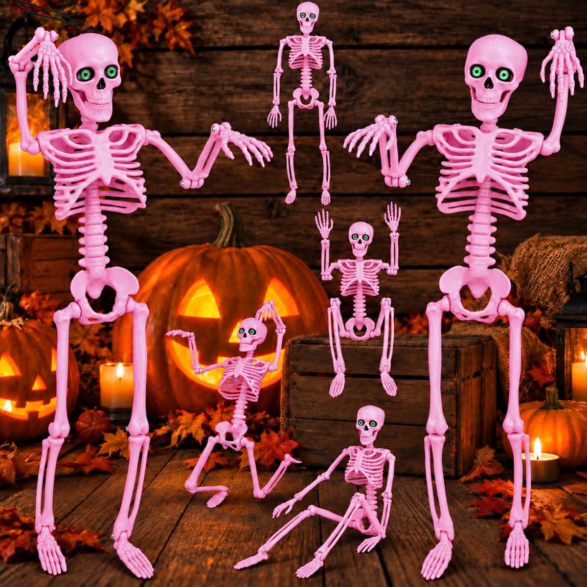 Poseable Halloween Skeletons – 40 cm, 6 Pack – view 7