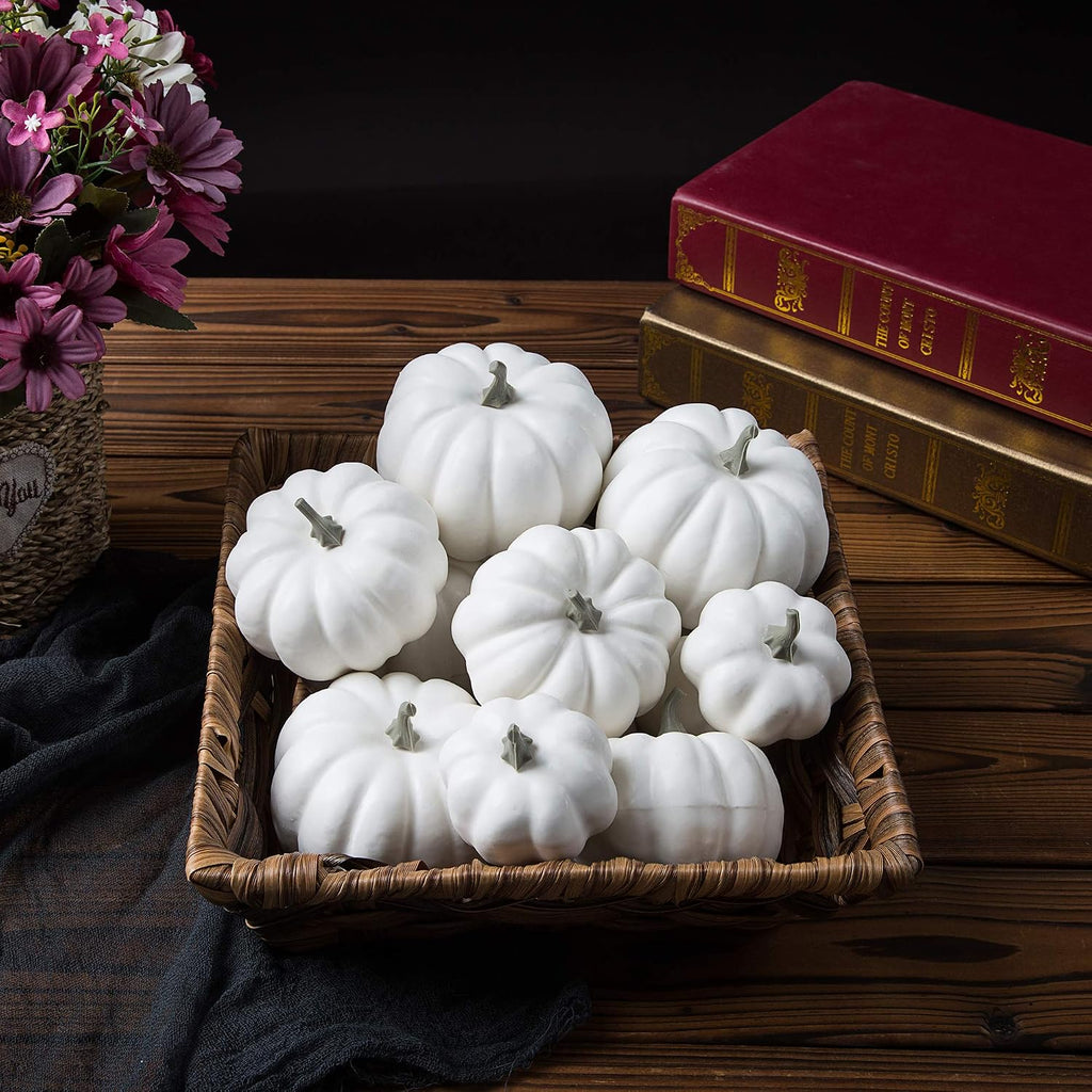 Mini Artificial Pumpkins – 12 Pack – view 5