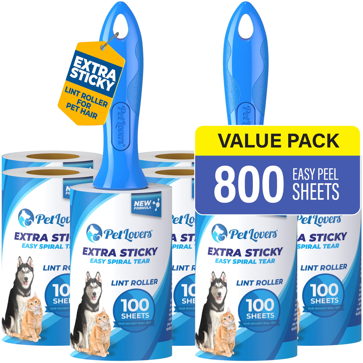 Extra Sticky Lint Roller Value Set for Pet Hair