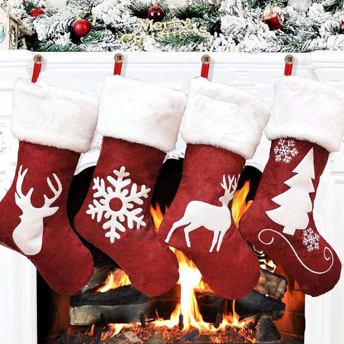 Christmas Stockings – Classic & Gnome Designs, 46 cm