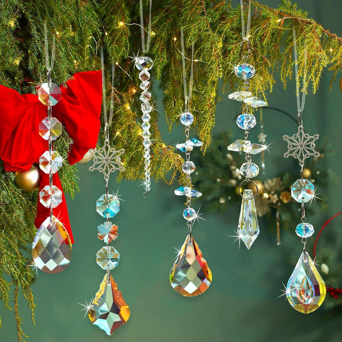 Clear Acrylic Snowflake & Crystal Ornaments – view 10