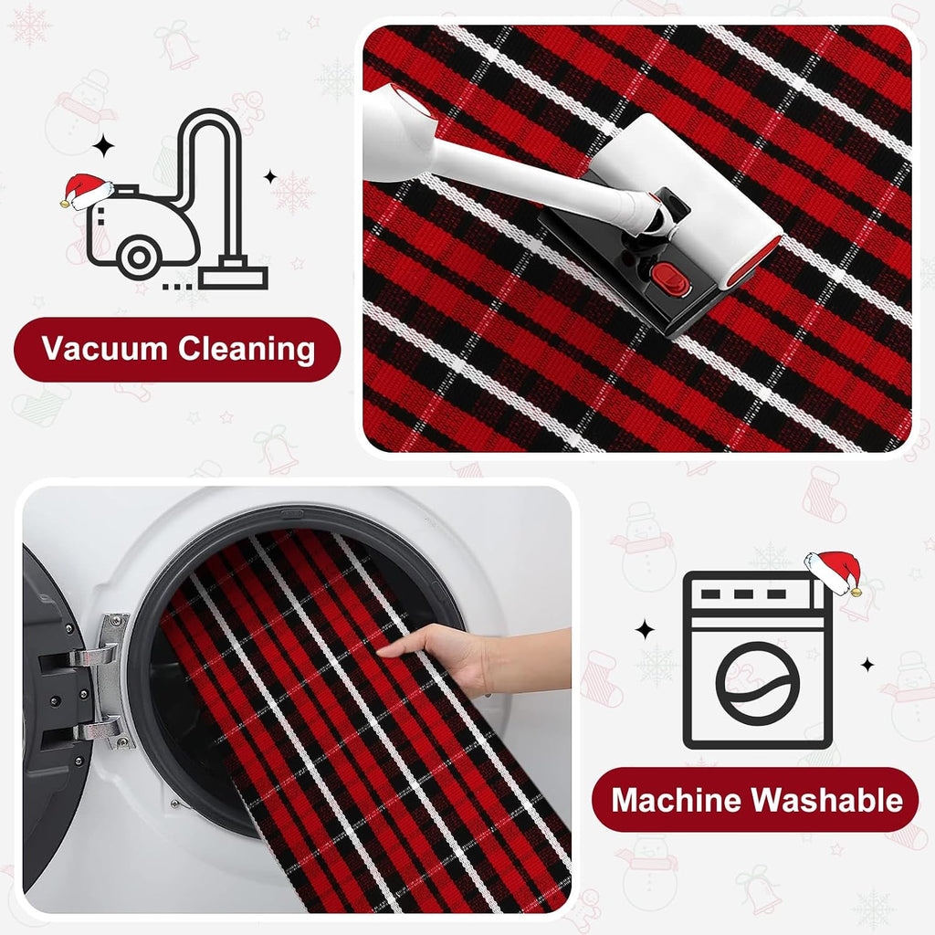 Buffalo Plaid Christmas Door Mat & Runner – view 7