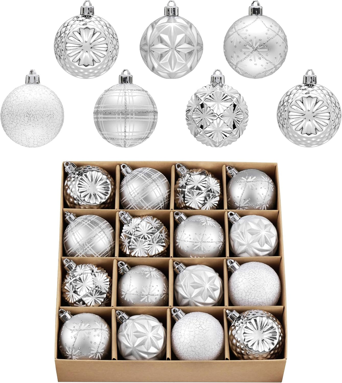 Copper & Gold Christmas Ornaments – 16 Piece – view 7
