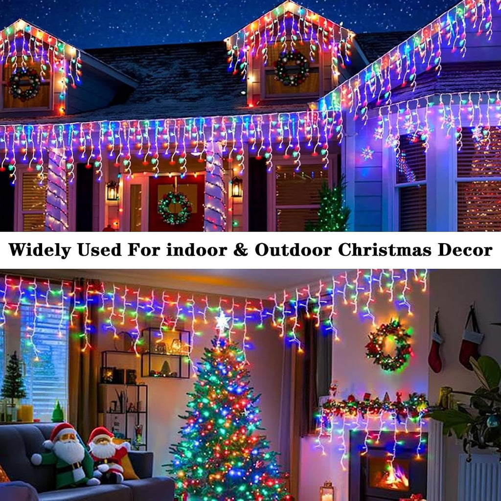 Solar Christmas Icicle Lights – 8 Modes – view 6