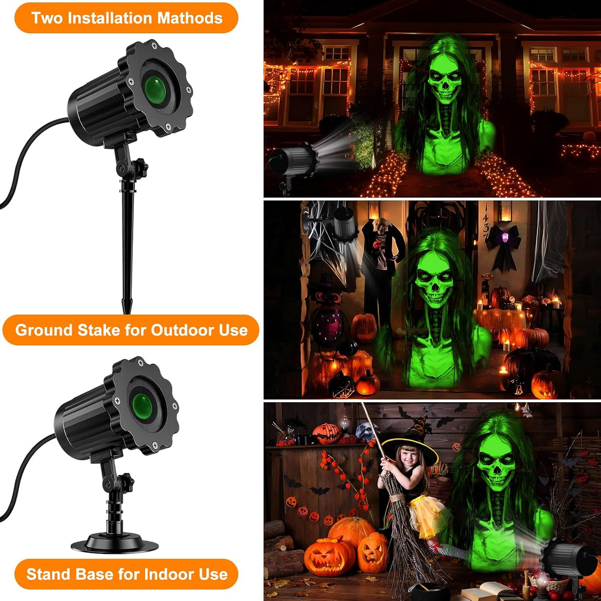 Ghost & Skull Halloween Projector Light – view 4