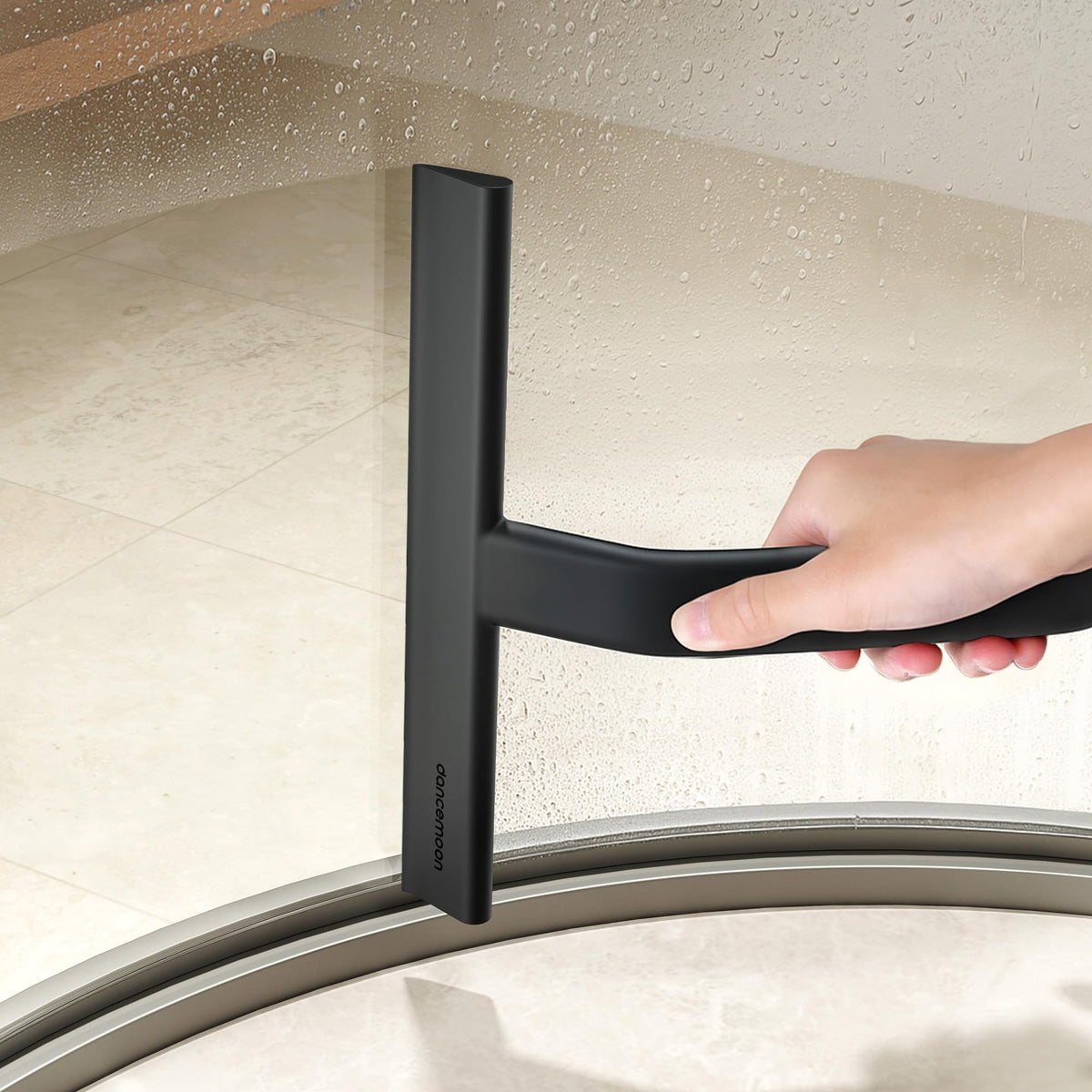 JustHang Silicone Shower Squeegee with Built-in Hook