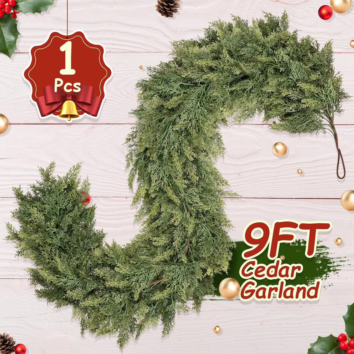 Thick Cedar Christmas Garland – 1.8 m to 4.5 m – view 7