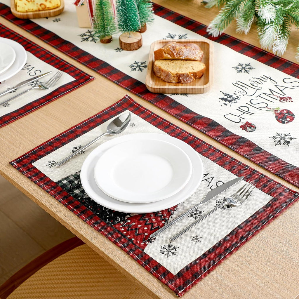Christmas Table Runner & Placemats Set – 7 Piece – view 7
