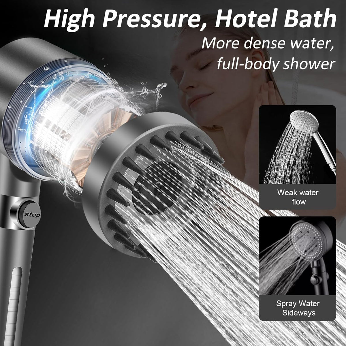 Filtered Handheld Shower Head with Scalp Massager
