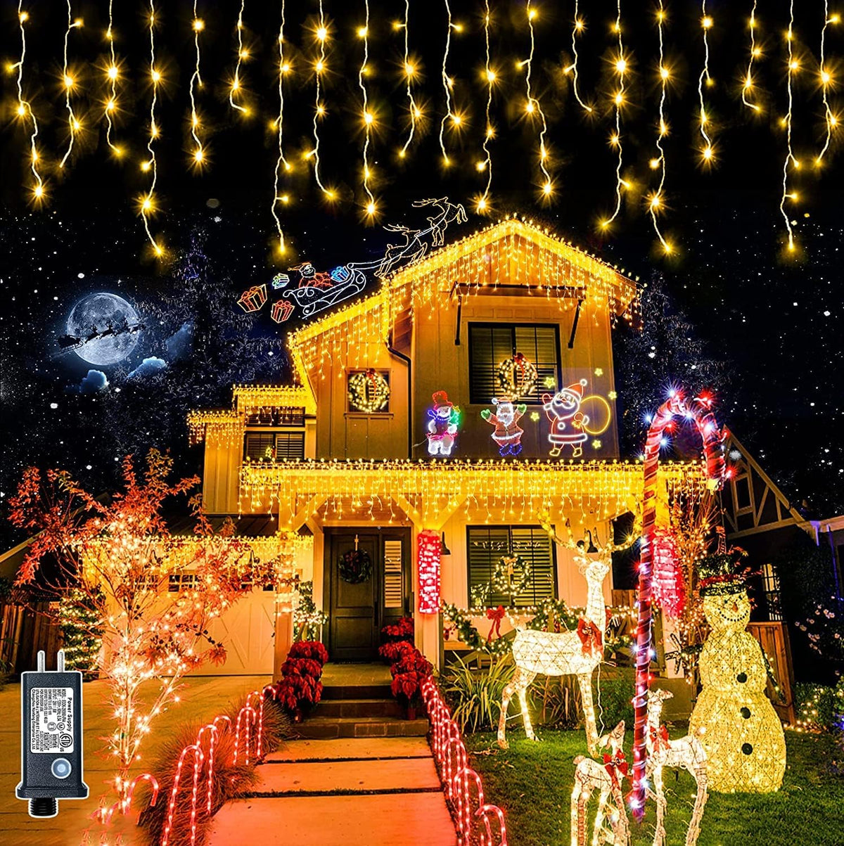 Curtain Fairy Lights – 400 LED, 8 Modes