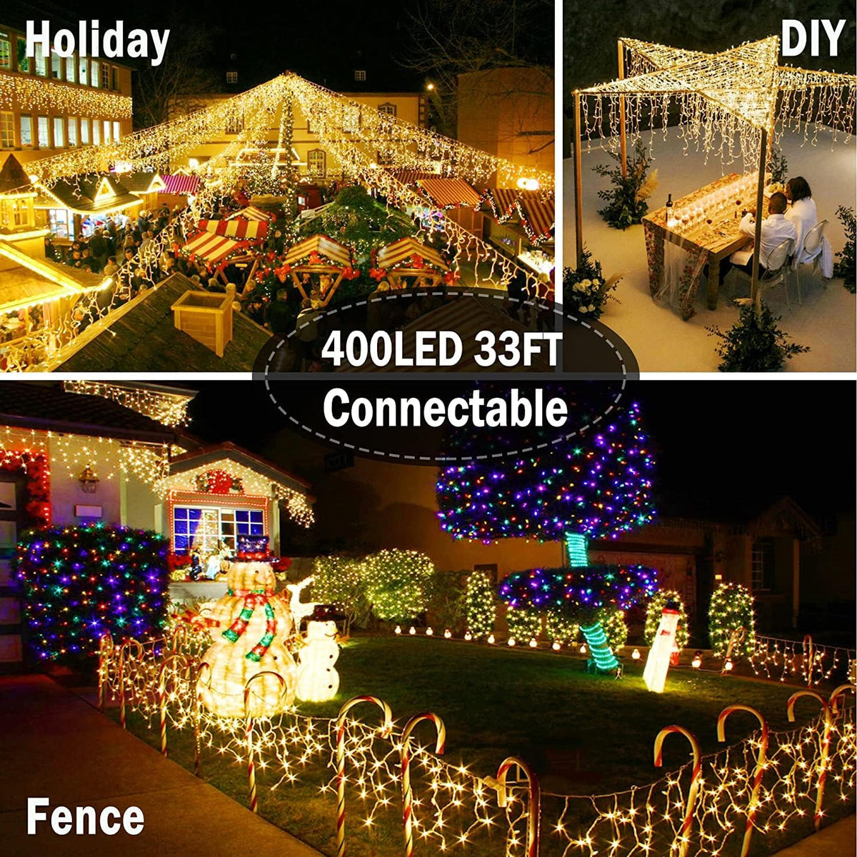 Curtain Fairy Lights – 400 LED, 8 Modes – view 6