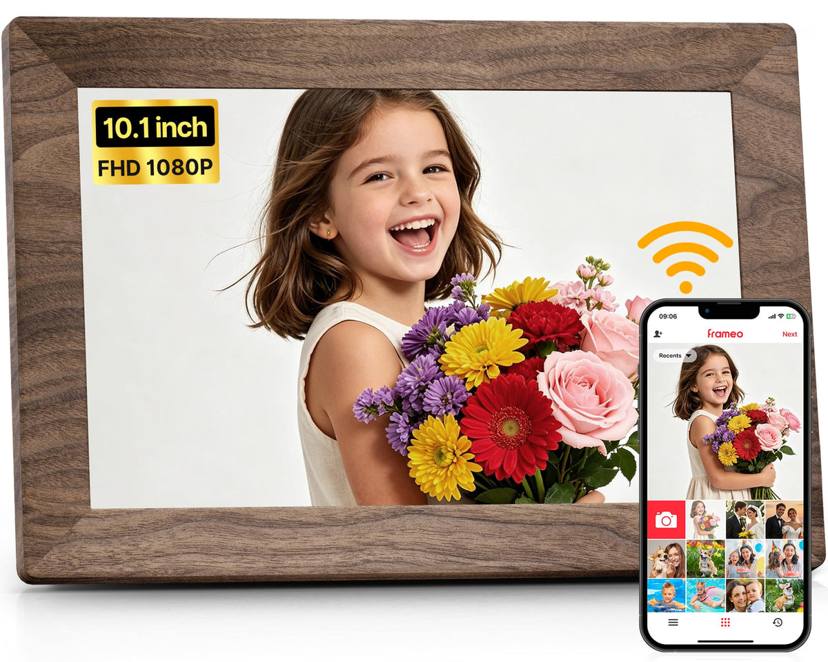 10.1" WiFi Digital Photo Frame with Frameo App
