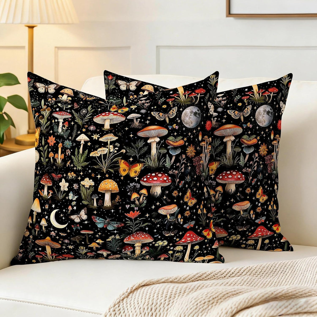 Witchy Mushroom Cushion Covers – 2 Pack – view 3