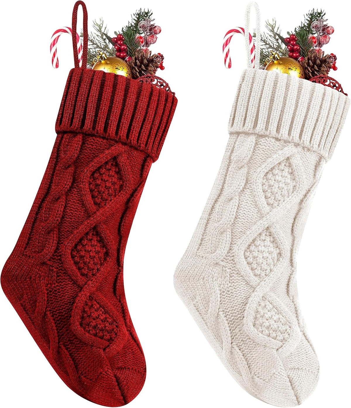 Cable Knit Christmas Stockings – 36 cm & 46 cm – view 11