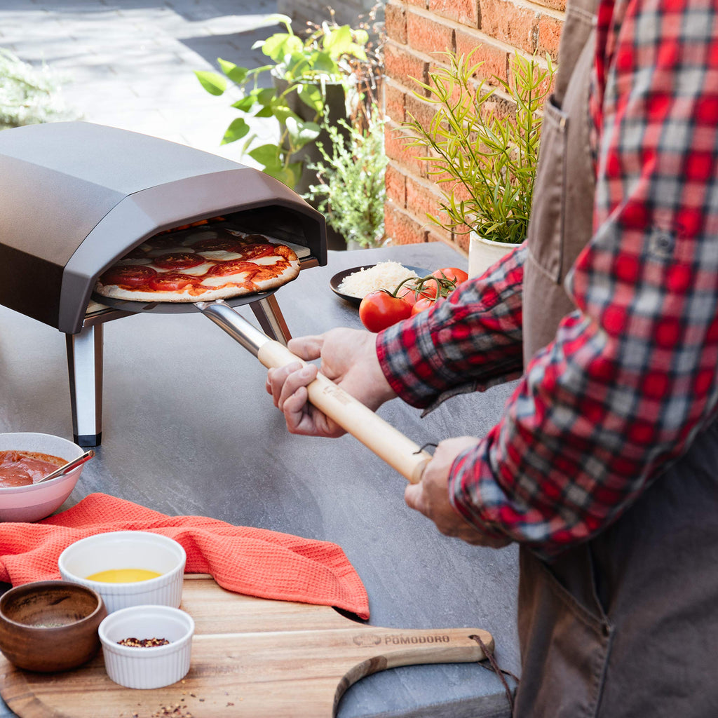 Perforated Pizza Turning Peel – Detachable Long Handle