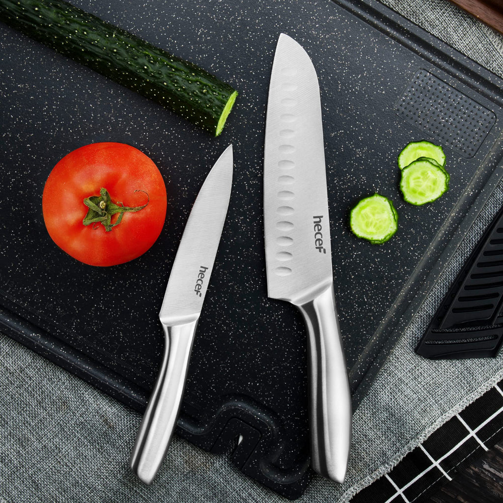 5-Piece Stainless Steel Kitchen Knife Set with Sheaths